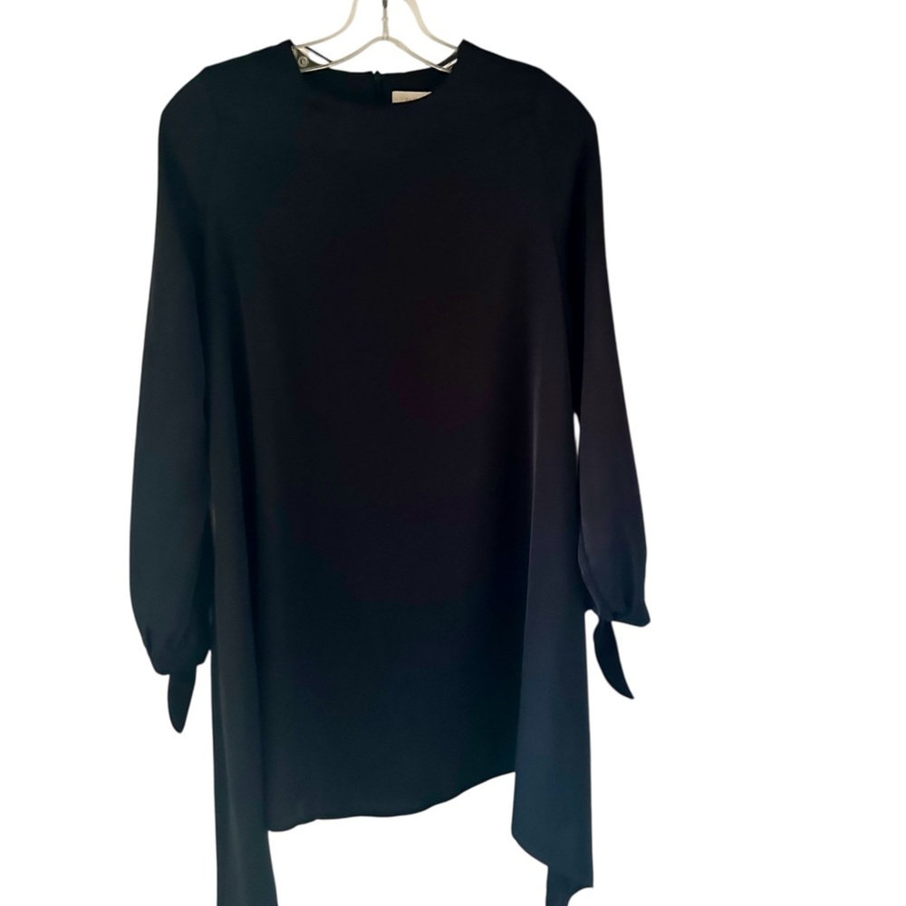Pana Line Elegant Black Dress Long Sleeve Size S